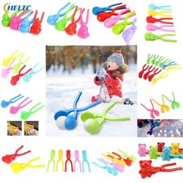 Other Toys 1PCS Snowman Duck Dinosaur Shape Snowball Maker Clip Tong Kid Winter Outdoor Funny Snow Sand Mould Snowball Fight Sport Toy 231218