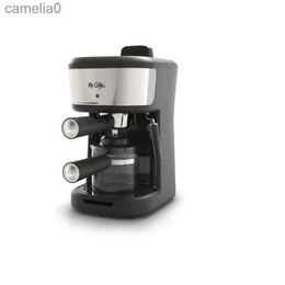 Coffee Makers 4-Shot Steam Espresso Cappuccino and Latte Maker In Black Coffee MachineL231219