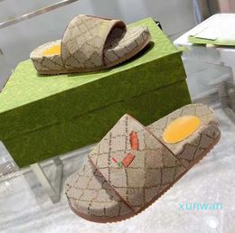 Designer Newest Women Men Sandals Platform Wedge Slipper Outdoor Beach Flat Shoes Thick bottom Slippers SizeWith box