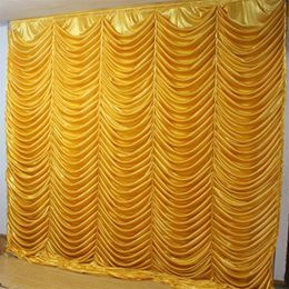 White 3m 6m Ice Knit Pleated Swag Backdrop Curtain 1PCS MOQ With For Wedding Banquet el Use2432