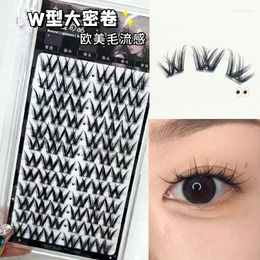 False Eyelashes W Thick Single Cluster Sectional Type European And American Flu Eye Eyelash Extension Makeup Tool