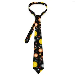 Bow Ties Sun Print Tie Colourful Astronomy Space Elegant Neck For Unisex Adult Daily Wear Collar Design Necktie Accessories