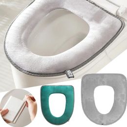 Toilet Seat Covers Bidet Bathroom With Handle Closestool Washable Soft Winter Warmer Mat Pad Cushion Drop