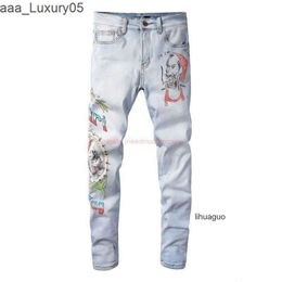 imiri Clothing Pants Washed amari amiiri AM Designer amirl es Jeans Denim amirlies es 863 Light Color am Distressed Personalized Character amis Printing Trend EW30