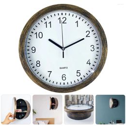 Wall Clocks Retro Safe Clock Living Room Convenient Home Decor Simple Hanging Mirror Bedroom Office Silent