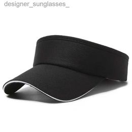 Visors Summer Breathable Air Sun Hats Men Women Adjustable Visor UV Protection Top Empty Patchwork Sports Golf Running Sunscreen CL231219