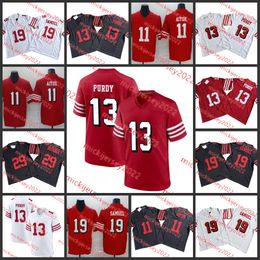 Mens #11 Brandon Aiyuk F.U.S.E Football Jersey Stitched #13 Brock Purdy #19 Deebo Samuel Jerseys S-3XL