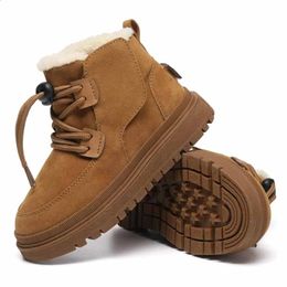 Boots Children's Sneakers Winter Boys Plus Cashmere Thicken Warm Boots Girls Non-slip Outdoor Shoes Student Shoes Kids Footwears 231219