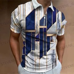 Men's Polos New Men's Polo Shirt T-shirt 3D Fashion Short Sleeve Casual Street Wear 2023 Summer Sports Top T231219