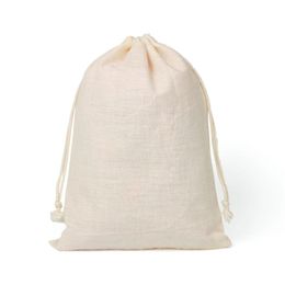 Cotton Drawstring Bags Natural Cotton Bags with Drawstring Produce Bags Bulk Gift Bag Jewellery Pouch Multi size optional210O