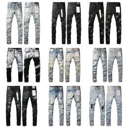 Jeans gerade Beinjeans für Männer Designer Jeans Männer Jeans Designer Hip Hop Jeans Fashion Herren Hosen Jeans Top -Qualität Lila Jeans Motorrad cooler Denim Pant