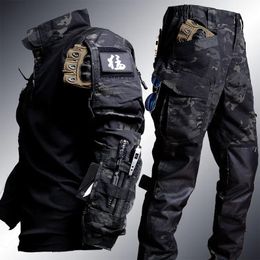 Tactical Frog Suit Men Airsoft Clothes Military Paintball 2 Pieces Sets SWAT Assault Shirts Special Forces Uniform Pants 240111