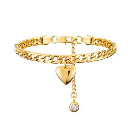 Charm Bracelets Anklet For Women Gold Color Stainless Steel Cuban Link Ankle Summer Fashion Leg Chain Beach Foot Jewelry Ancklets 231219