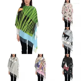 Ethnic Clothing Personalized Printed Greyhound Whippet Dog Scarf Men Women Winter Fall Warm Scarves Cartoon Sighthound Pattern Shawl Wrap