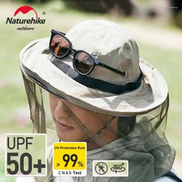 Bandanas Naturehike 2023 Bucket Cap Wide Brim Outdoor Mosquito Repellent Sunscreen Breathable Fisherman Hat Mountaineering Camping Hats