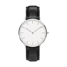 Designer Mens Watch dw Women Fashion Watches Daniel039s Black Dial Leather Strap Clock 40mm 36mm montres homme9278926259P