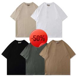 Christmas Discount TShirts essentialshirt men Mens Designer essent T Shirts Chest Letter Laminated Print Short Sleeve High Street Oversize Tshirt ess Tops for ess