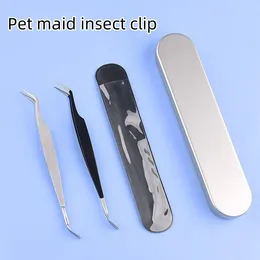 Dog Apparel 2 In 1 Tick Remover Tool Professional Removal Tweezers For Humans & Pets Flea And Tools