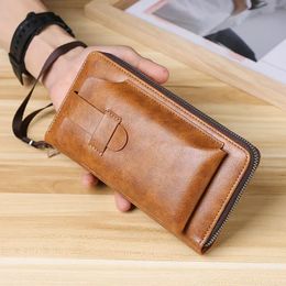 Great quality Mens designer wallets long style multi-function large capacity male fashion casual coin zero card phone purses clutchs no550