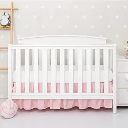 Bed Skirt Dust Cover Easy Installation Baby Crib Soft Elastic Toddler Bedding For Bedroom