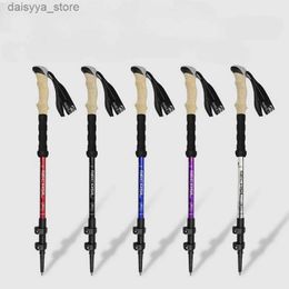 Trekking Poles Lighten Up Folding Trekking Poles Carbon Fibre Ultralight Quick Lock Walking Stick Hiking Running Nordic Walking Polehiking sticL23118