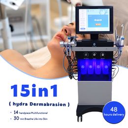 USA Hydradermabrasion Skin rejuvenation Spa System Oxygen Water Jet Peel Hydra Dermabrasion device Hydro Dermabrasion PDT Led Light Therapy Machine