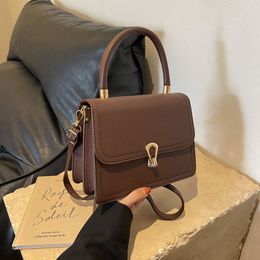 Popular messenger bag Korean retro handbag casual small square shoulder bag 2023 autumn new style CCJ3082