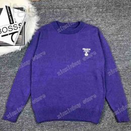 Men's Sweaters designer Plus Size Hoodies & Sweatshirts Designer Men Hoodie sweater Triangle Label letter embroidery Paris Round neck women black purple yellow