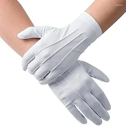 Disposable Gloves 4PCS White Cotton Men Formal Tuxedo Uniform Honor Guard Parade Ceremony Costume Cosplay Coin Jewelry Butler