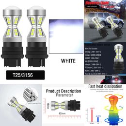 New Decorative Lights 2pcs Canbus LED Reverse Light Lamp 3156 T25 P27W For Chrysler Sebring Voyager 300M 300 Intrepid PT Cruiser Aspen Town Country