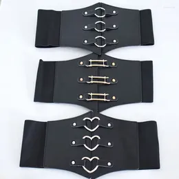 Belts Corset Wide Pu Leather Slimming Body For Women Elastic High Waist Luxury Designer Brand