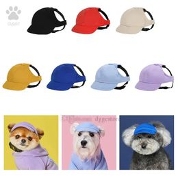 Apparel Designer Dog Hat Pets Baseball Cap for Small Medium Dogs Dog Apparel Embroidered Letter Pattern Pet Sun Hats with Ear Holes Adjust
