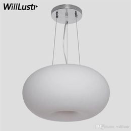 Modern Donut White Glass Pendant Light Dinning Living Room Restaurant el Bar Cafe Loft Round BPPLE Doughnut Suspension Hanging 192Y