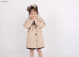 New baby coat kids Long jacket Size 110-150 Minimalist solid Colour boy Outwear designer Winter girl windbreaker Dec05