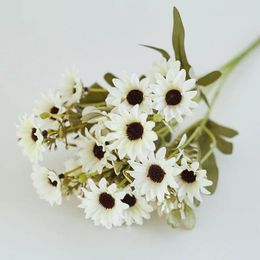 Decorative Flowers 20 Head Artificial Flower Silk Daisy Plant Bridal Bouquet Wedding Table Fake Party Vase Country Outdoor Home Decor