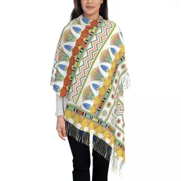 Scarves Ancient Egyptian Paper Style Womens Warm Winter Infinity Set Blanket Scarf Pure Color