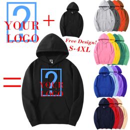 Men's Hoodies Sweatshirts Custom Desgin Put Your Pic Winter Mens Oversized Print Customize Sweatshirt Harajuku Drop Sudaderas Hombre 231218