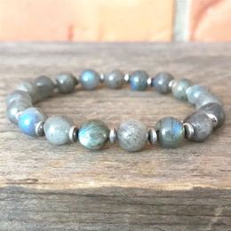 MG0905 New Design 8 mm Top Grade Labradorite Bracelet Trendy Quality Energy Power Bracelet Crown Chakra Bracelet2494