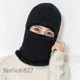 Three Warm Headgear Hole Mask Black Fashion Single ed Hat Men's Sports Head Protection Exposed Mouth and Eyes F33M 8S99B