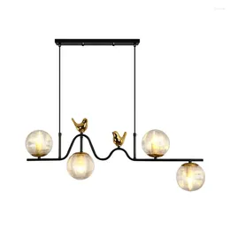 Pendant Lamps Nordic Golden Bird Lights Dining Room Modern Living Bedroom Kitchen Cafe Study Glass Deco Lighting
