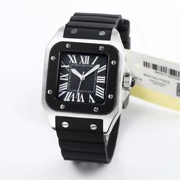 Woman Quartz Movement Watch Stainless steel watchcase rubber watch Quartz Watch Female Clock 034259C