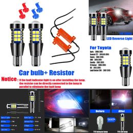 New Decorative Lights 2pcs T15 Canbus LED Reverse Lights Bulb W16W Lamp For Toyota Auris Avensis T27 Camry CHR Corolla FJ Cruiser 86 Land Cruiser 200