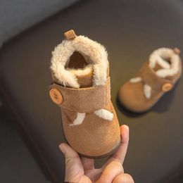 Boots Baby Items Soft Sole Walking Shoes Baby Cotton Shoe Warm Boy Snow Boot Plush Ankle Boot Girl Shoe Short Boot Kid Shoes 231219