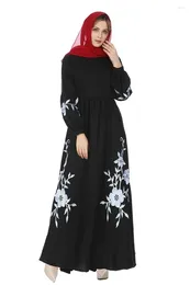 Ethnic Clothing Chiffon Embroidery Abaya Dubai Muslim Dress Women Long Abayas For Caftan Marocain Kaftan Islam Eid Mubarak Ramadan Robes