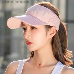 Visors New Long Brim Ponytail Baseball C Women Casual Hollow Out Breathable Empty Top Hat Spring Summer Outdoor Sports Golf Beach HatL231219