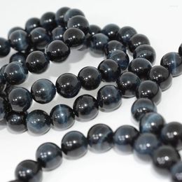 Loose Gemstones Natural Blue Tiger Eye Stone Round Beads Bracelet 10.2mm-10.4mm