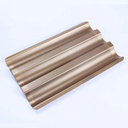 Pans Wholesale High Quality Baguette French Bread Baking Tray Carbon Steel Bread Loaf Pan Bakeware Mould Kitchen Tools