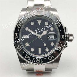 Super Men's NF Asia 3186 Factory 0MM Automatic Movement Cal 3186 Watch V12 Version 904L Steel Ceramic Bezel Batman Sport Men 257c