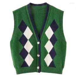 Women's Vests Cardigan Sweater Vest 2023 Knitting Warm Knit Loose Sleeveless Waistvest Female S Tops H23