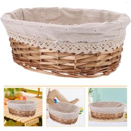 Dinnerware Sets Bread Basket Wood Woven Fruit For Kitchen Restaurant Centrepiece Display